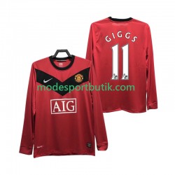 Manchester United Matchtröja GIGGS 11 2009 Retro Hemma 2010 Långärmad ,Herr