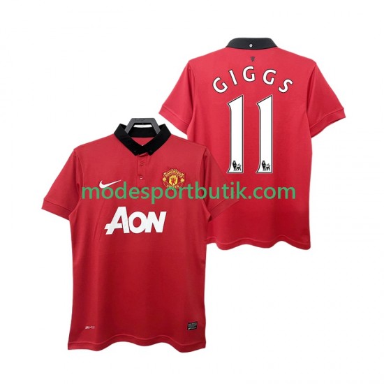 Manchester United Matchtröja GIGGS 11 2013 2014 Retro Hemma Kortärmad ,Herr