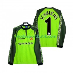 Manchester United Matchtröja SCHMEICHEL 1 2000 Målvakt Retro Hemma 1998 Långärmad ,Herr