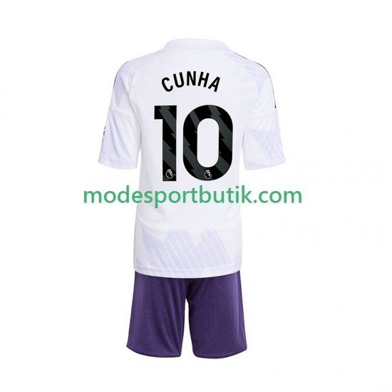 Manchester United Matchtröja Matheus Cunha 10 Borta 2025-2026 Kortärmad ,Fotbollsställ Barn