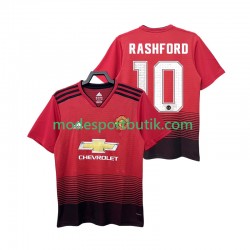 Manchester United Matchtröja RASHFORD 10 2018 2019 Retro Hemma Kortärmad ,Herr