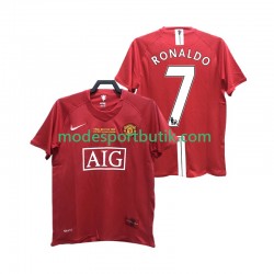 Manchester United Matchtröja RONALDO 7 2007 Retro Hemma 2008 Kortärmad ,Herr