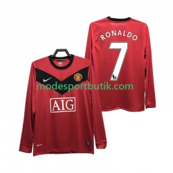 Manchester United Matchtröja RONALDO 7 2009 Retro Hemma 2010 Långärmad ,Herr