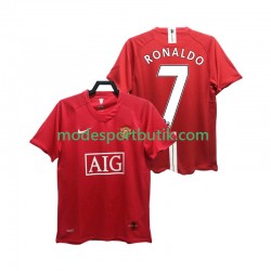 Manchester United Matchtröja RONALDO 7 Premier League 2007 Retro Hemma 2008 Kortärmad ,Herr