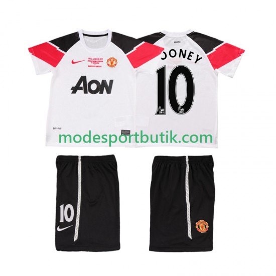 Manchester United Matchtröja ROONEY 10 Champions League 2012 Retro Tredje 2011 Kortärmad ,Fotbollsställ Barn