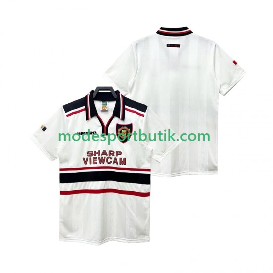 Manchester United Matchtröja Retro Borta 1998 1999 Kortärmad ,Herr