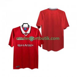 Manchester United Matchtröja 2000 Retro Hemma 1999 Kortärmad ,Herr