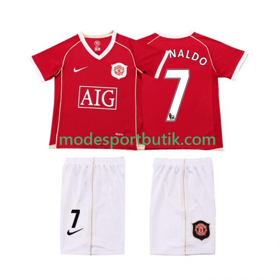 Manchester United Matchtröja Ronaldo 7 2007 Retro Hemma 2006 Kortärmad ,Fotbollsställ Barn