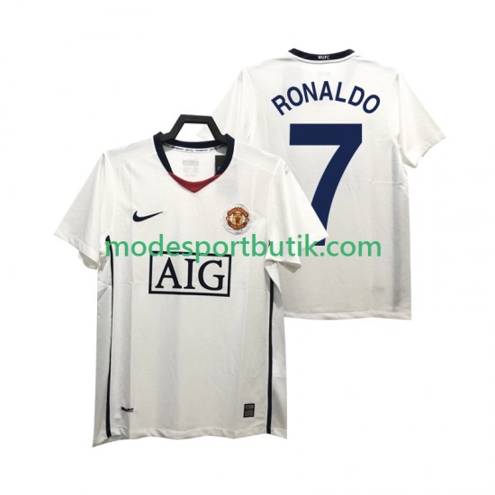 Manchester United Matchtröja Ronaldo 7 Premier League 2009 Retro Borta 2008 Kortärmad ,Herr