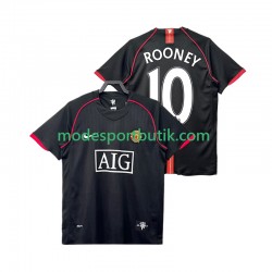Manchester United Matchtröja Rooney 10 2007 Retro Borta 2008 Kortärmad ,Herr