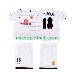 Manchester United Matchtröja SCHOLES 18 2003 Retro Tredje 2006 Kortärmad ,Fotbollsställ Barn