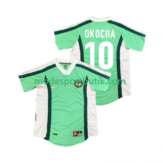 Nigeria Matchtröja OKOCHA 10 Retro Hemma 1998 Kortärmad ,Herr