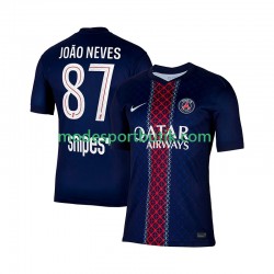Paris Saint-Germain Matchtröja Joao Neves 87 Hemma 2025-2026 Kortärmad ,Herr