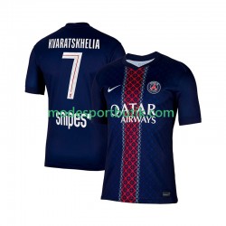 Paris Saint-Germain Matchtröja Khvicha Kvaratskhelia 7 Hemma 2025-2026 Kortärmad ,Herr