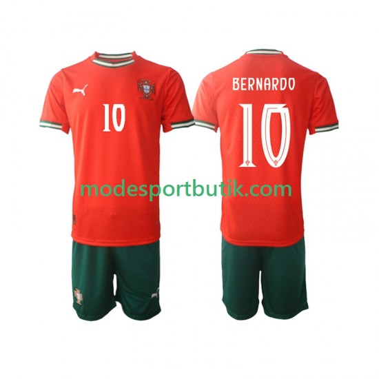 Portugal Matchtröja Bernardo Silva 10 Hemma 2025-2026 Kortärmad ,Fotbollsställ Barn
