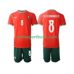 Portugal Matchtröja Bruno Fernandes 8 Hemma 2025-2026 Kortärmad ,Fotbollsställ Barn