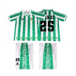 Real Betis Matchtröja FINIDI 25 1996 1997 Retro Hemma Kortärmad ,Fotbollsställ Barn