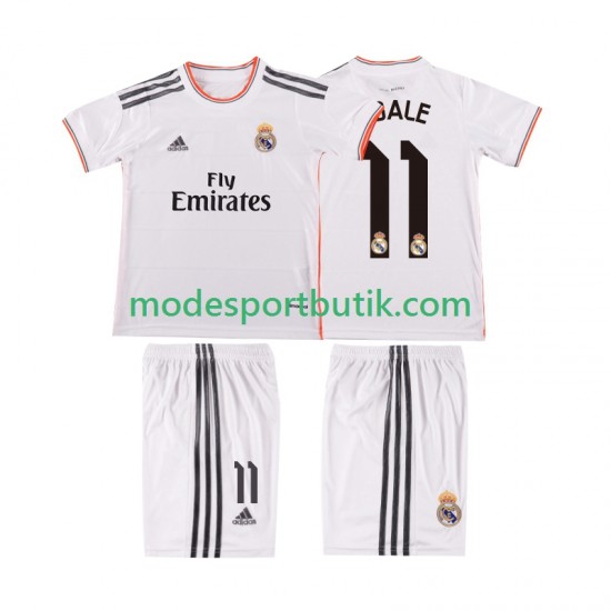 Real Madrid Matchtröja BALE 11 2013 2014 Retro Hemma Kortärmad ,Fotbollsställ Barn