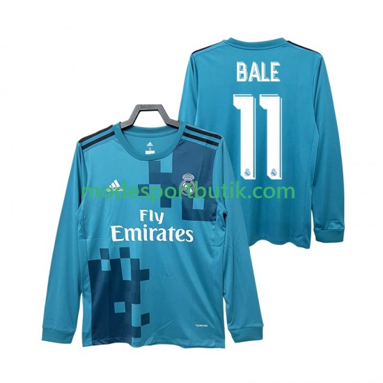 Real Madrid Matchtröja BALE 11 2017 2018 Retro Tredje Långärmad ,Herr