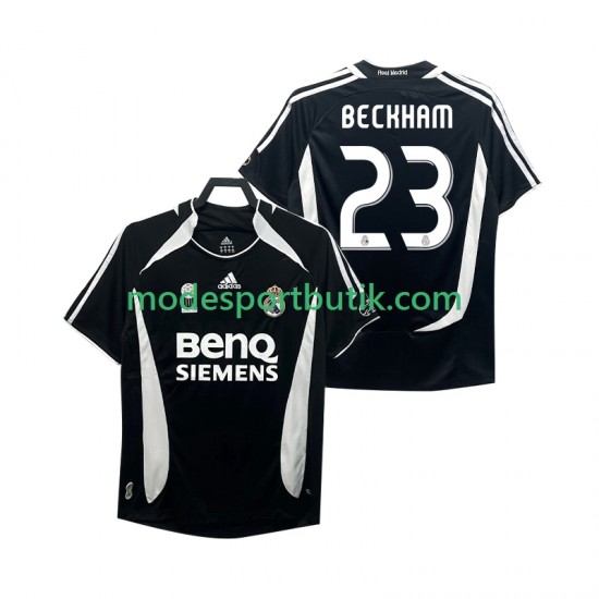 Real Madrid Matchtröja Beckham 23 2007 Retro Tredje 2006 Kortärmad ,Herr