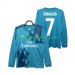 Real Madrid Matchtröja CRISTIANO RONALDO 7 2017 2018 Retro Tredje Långärmad ,Herr