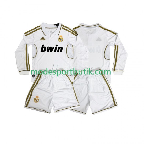 Real Madrid Matchtröja 2012 Retro Hemma 2011 Långärmad ,Fotbollsställ Barn