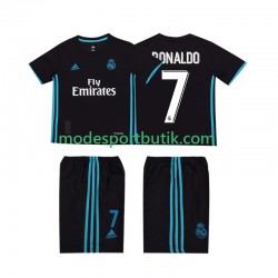 Real Madrid Matchtröja Cristiano Ronaldo 7 2017 2018 Retro Borta Kortärmad ,Fotbollsställ Barn