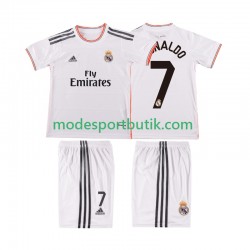 Real Madrid Matchtröja Cristiano Ronaldo 7 2013 2014 Retro Hemma Kortärmad ,Fotbollsställ Barn