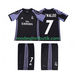 Real Madrid Matchtröja Cristiano Ronaldo 7 2016 2017 Retro Tredje Kortärmad ,Fotbollsställ Barn