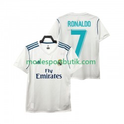 Real Madrid Matchtröja Cristiano Ronaldo 7 2017 Retro Hemma Kortärmad ,Herr