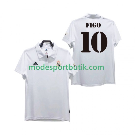 Real Madrid Matchtröja FIGO 10 2003 Retro Hemma 2002 Kortärmad ,Herr
