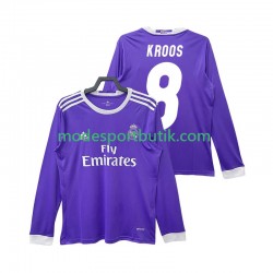 Real Madrid Matchtröja KROOS 8 2016 2017 Retro Borta Långärmad ,Herr