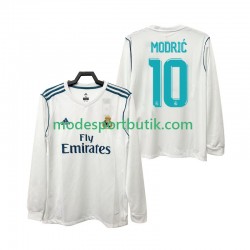 Real Madrid Matchtröja Modrić 10 2017 2018 Retro Hemma Långärmad ,Herr