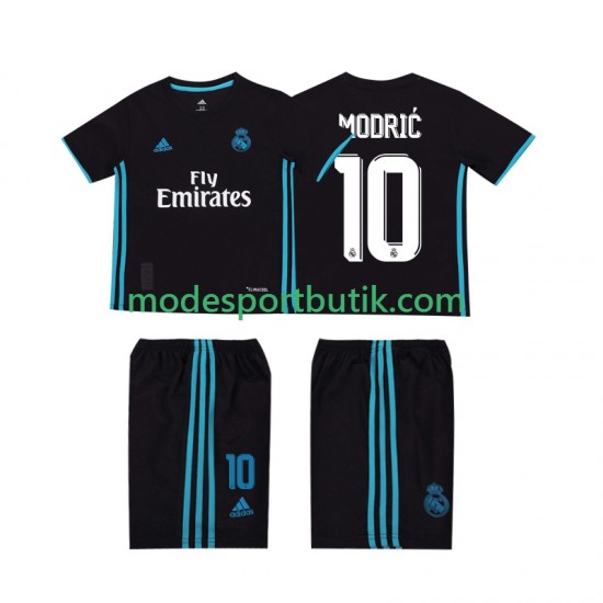 Real Madrid Matchtröja Modrić 10 2017 2018 Retro Borta Kortärmad ,Fotbollsställ Barn
