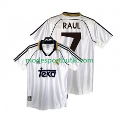 Real Madrid Matchtröja RAUL 7 2000 Retro Hemma 1998 Kortärmad ,Herr
