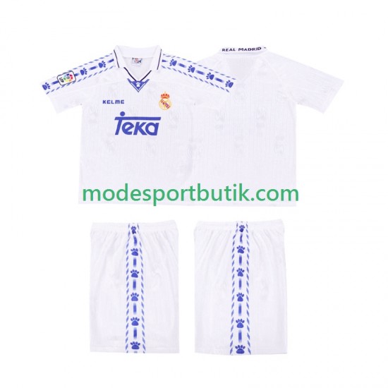 Real Madrid Matchtröja 1996-1997 Retro Hemma Kortärmad ,Fotbollsställ Barn