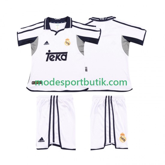 Real Madrid Matchtröja 2001 Retro Hemma 2002 Kortärmad ,Fotbollsställ Barn