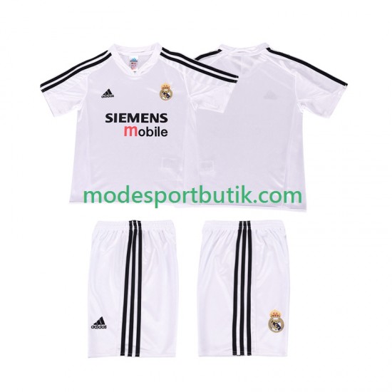 Real Madrid Matchtröja 5 Retro Hemma 2002 2004 Kortärmad ,Fotbollsställ Barn