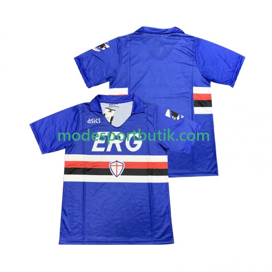 Sampdoria Matchtröja 1990 1991 Retro Hemma Kortärmad ,Herr