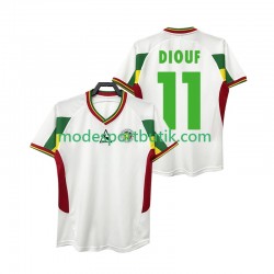 Senegal Matchtröja DIOUF 11 Retro Hemma 2002 Kortärmad ,Herr