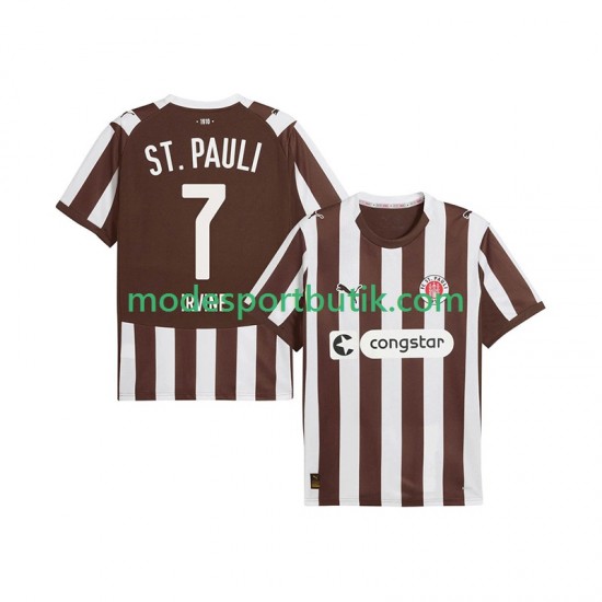 Matchtröja St. Pauli Jackson Irvine 7 Hemma 2025-2026 Kortärmad ,Herr