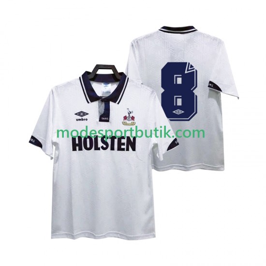 Tottenham Hotspur Matchtröja 8 1991 1993 Retro Hemma Kortärmad ,Herr