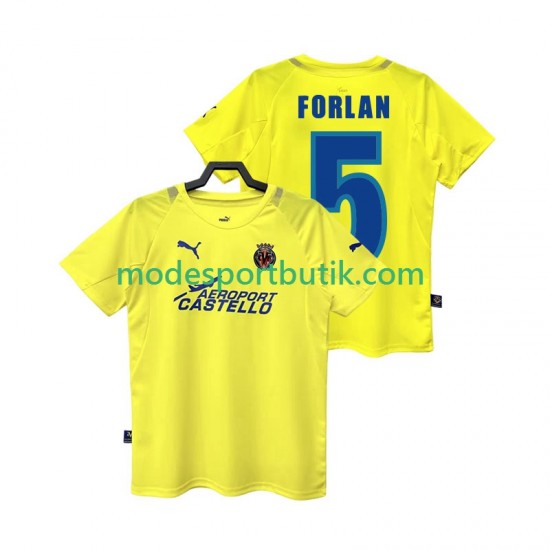Villarreal CF Matchtröja FORLAN 5 2005 Retro Hemma 2006 Kortärmad ,Herr