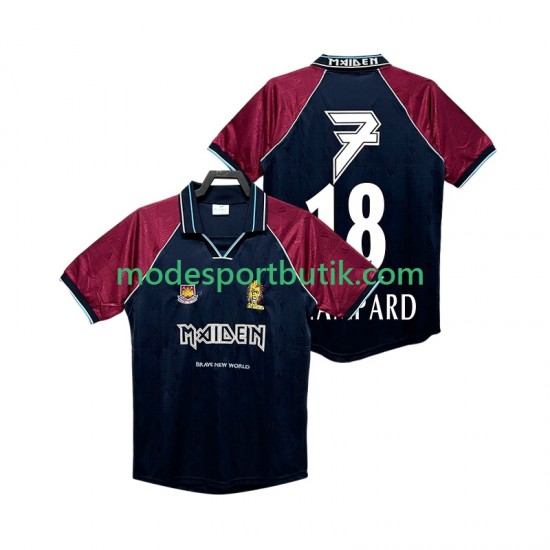 West Ham United Matchtröja LAMPARD 18 Iron Maiden Retro Hemma 1999 Kortärmad ,Herr