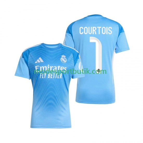Real Madrid Matchtröja Thibaut Courtois 1 Målvakt Hemma 2025-2026 Kortärmad ,Herr