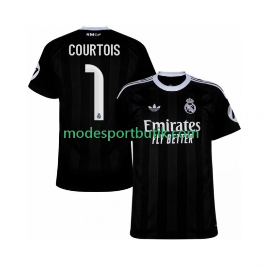 Real Madrid Matchtröja Thibaut Courtois 1 Målvakt Tredje 2025-2026 Kortärmad ,Herr