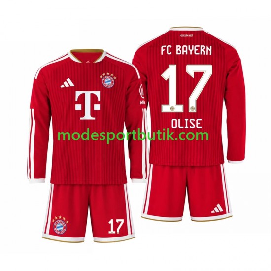 FC Bayern München Matchtröja Michael Olise 17 Hemma 2026-2027 Långärmad ,Fotbollsställ Barn