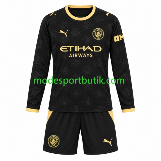 Manchester City Matchtröja Borta 2026-2027 Långärmad ,Fotbollsställ Barn