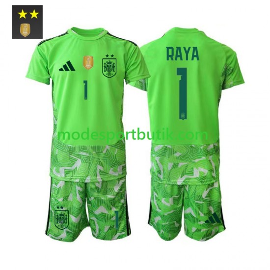 Spanien Matchtröja David Raya 1 Målvakt Tredje 2026-2027 Kortärmad ,Fotbollsställ Barn