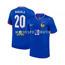 Frankrike Matchtröja Bradley Barcola 20 Hemma 2024 Kortärmad ,Herr